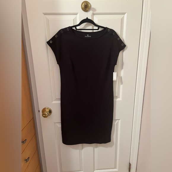 Talbots Black Shift Cotton Dress NWT Size Small - Picture 1 of 10